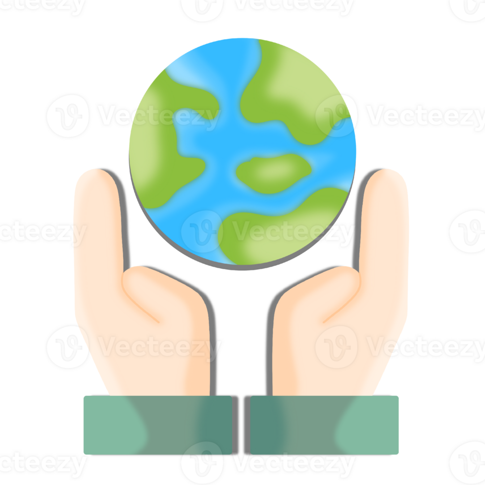 The world on hand png