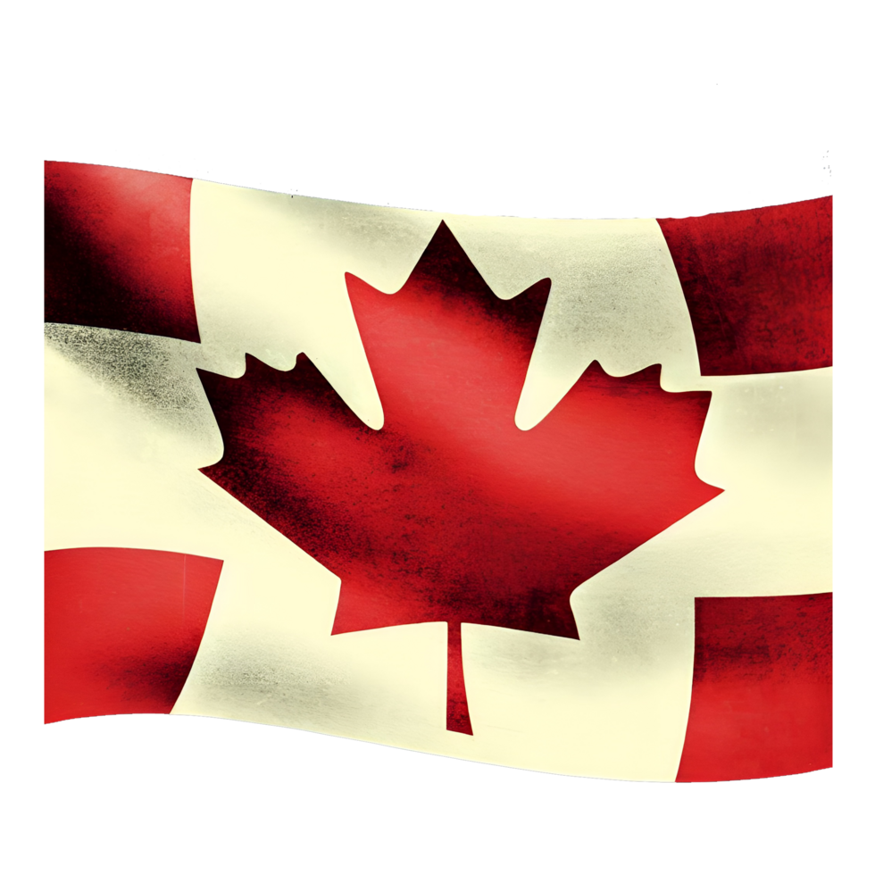 Canadian Day Celebration with the Flag in the Background generative with AI png