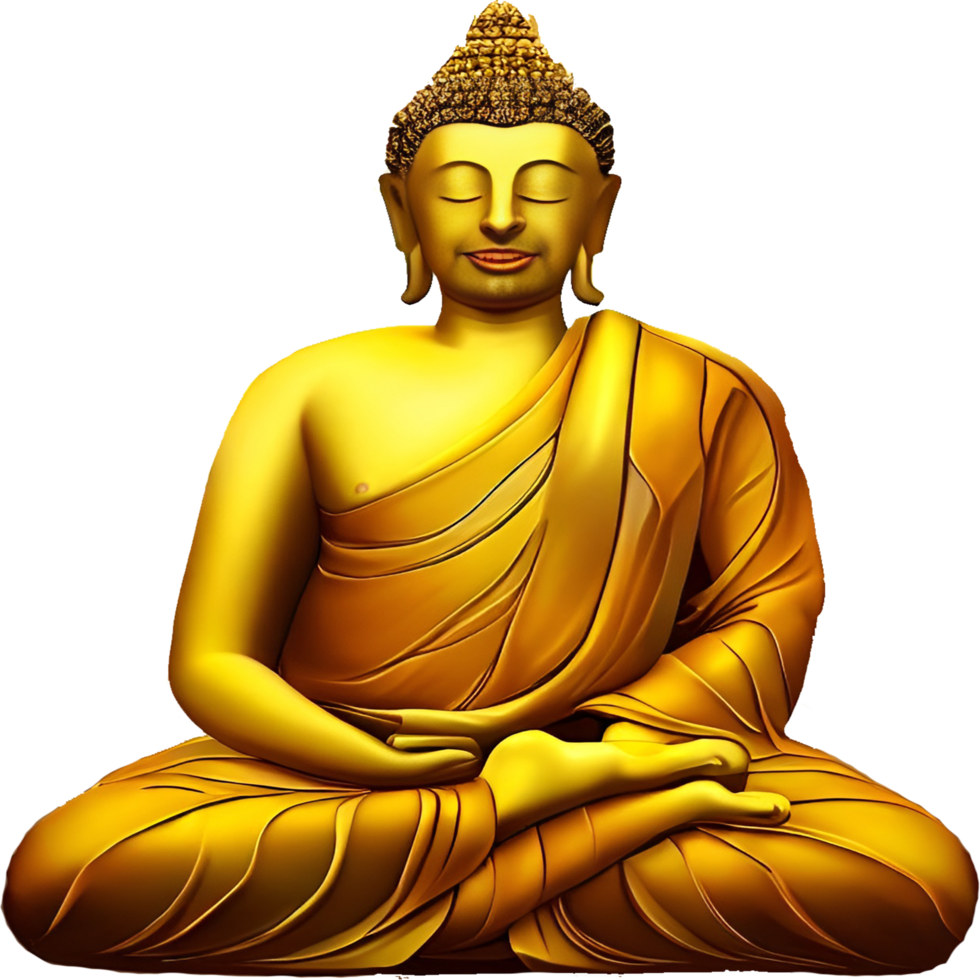 golden Buddha Statue generativ mit ai png