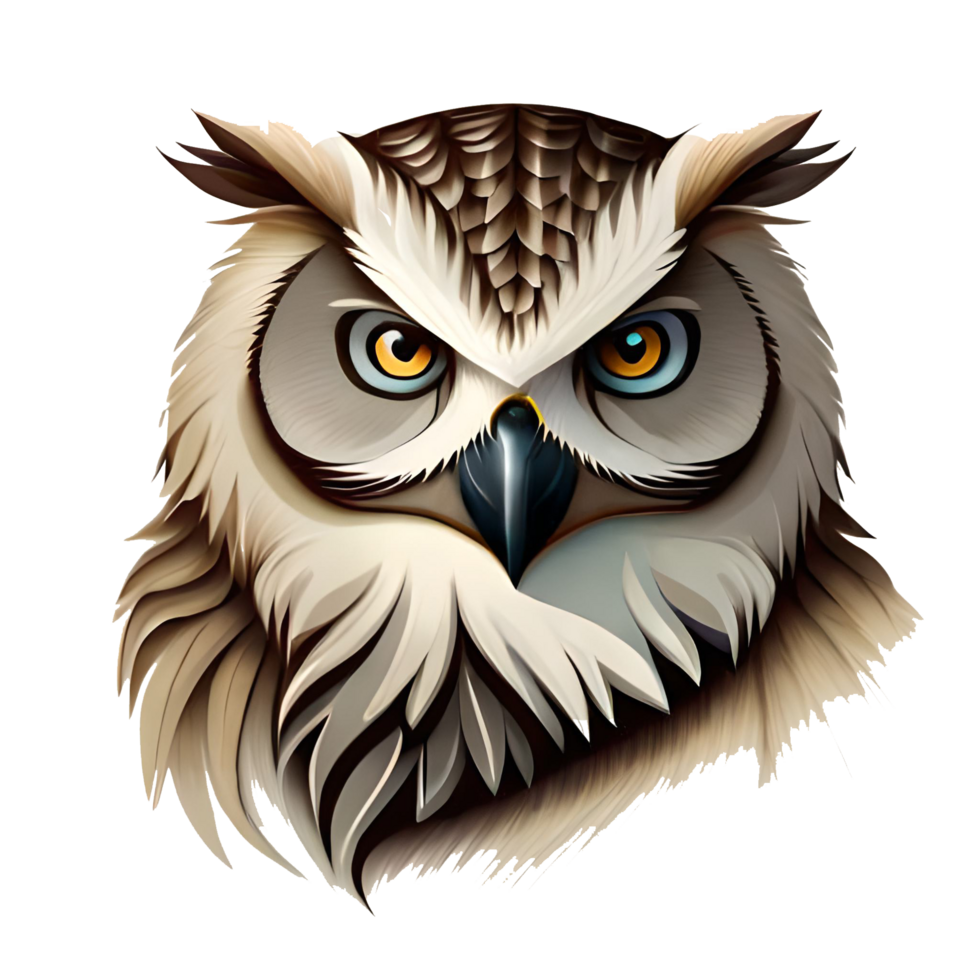 Charming Owl Bird generative with AI png