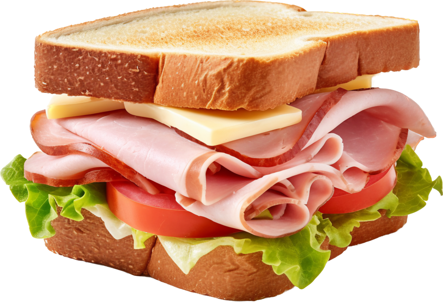 Sandwich Schinken Käse png mit ai generiert.