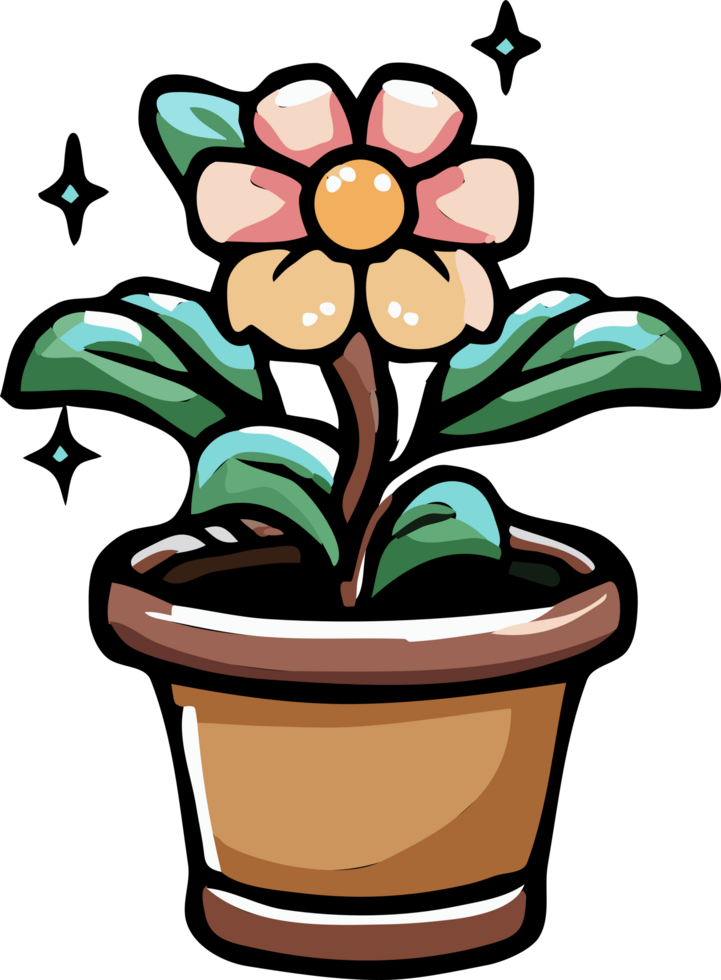 Potted flower png graphic clipart design 24586187 PNG