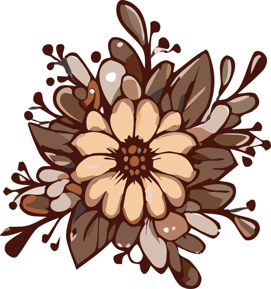 rustic flower png graphic clipart design