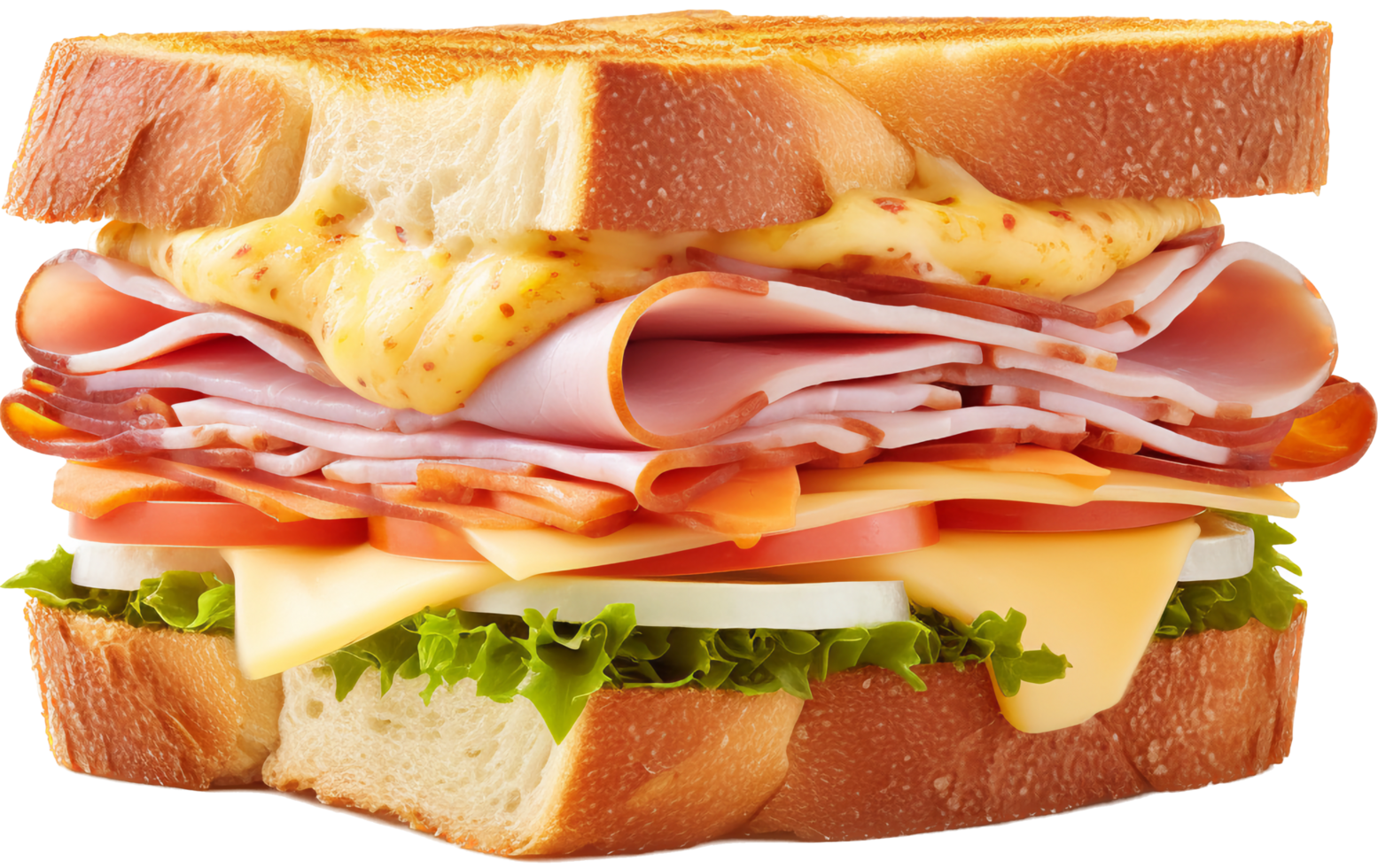 sandwich jambon fromage png avec ai généré.