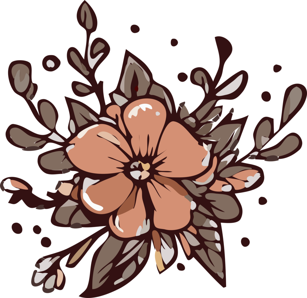 rustic flower png graphic clipart design