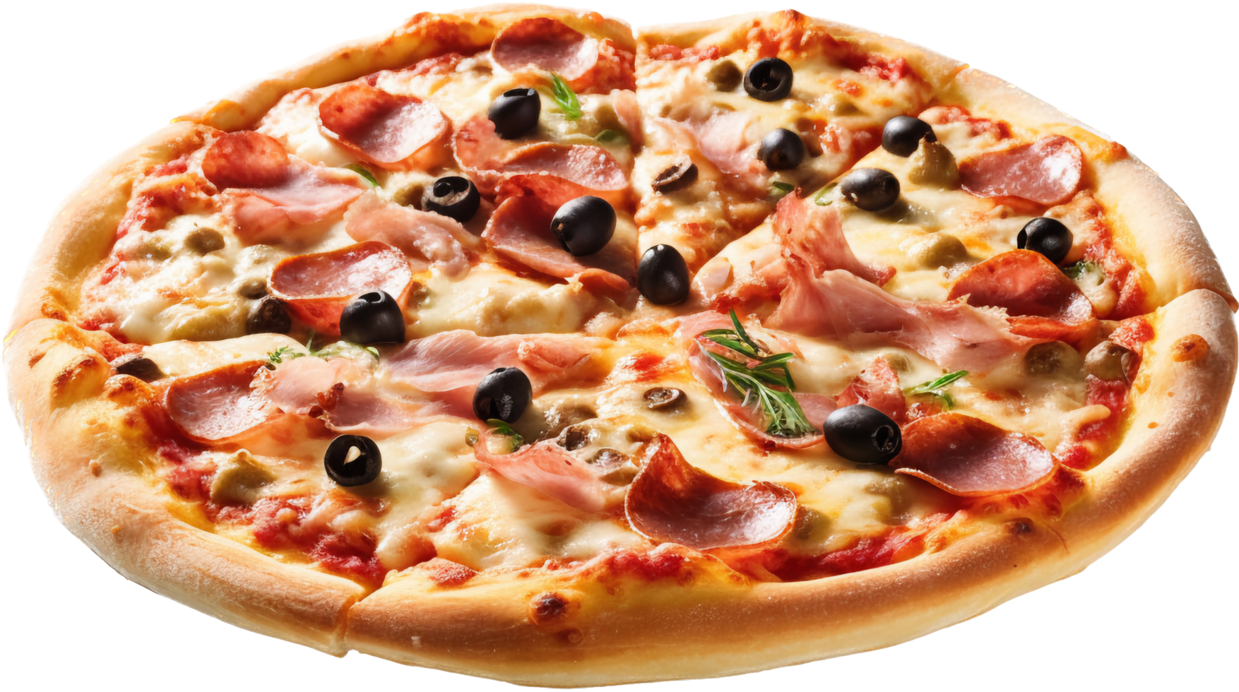 Pizza côté vue avec ai généré. png