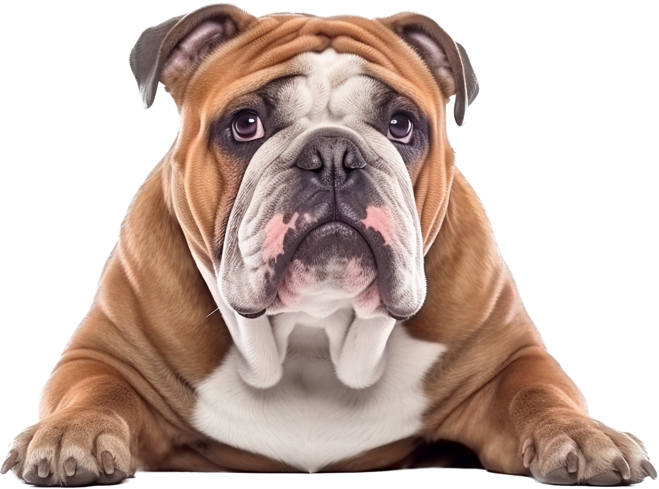 bulldog PNG met ai gegenereerd.