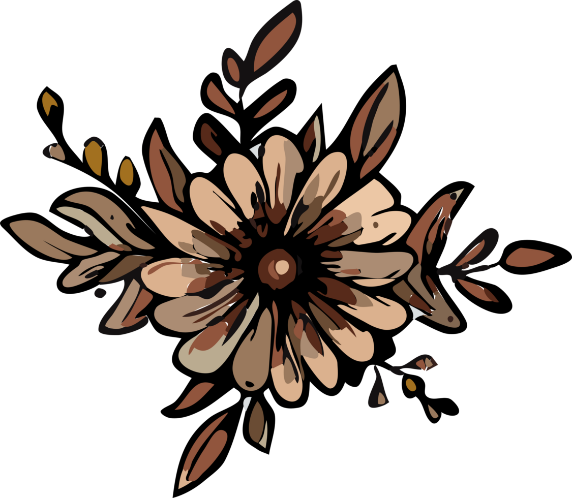 rustic flower png graphic clipart design