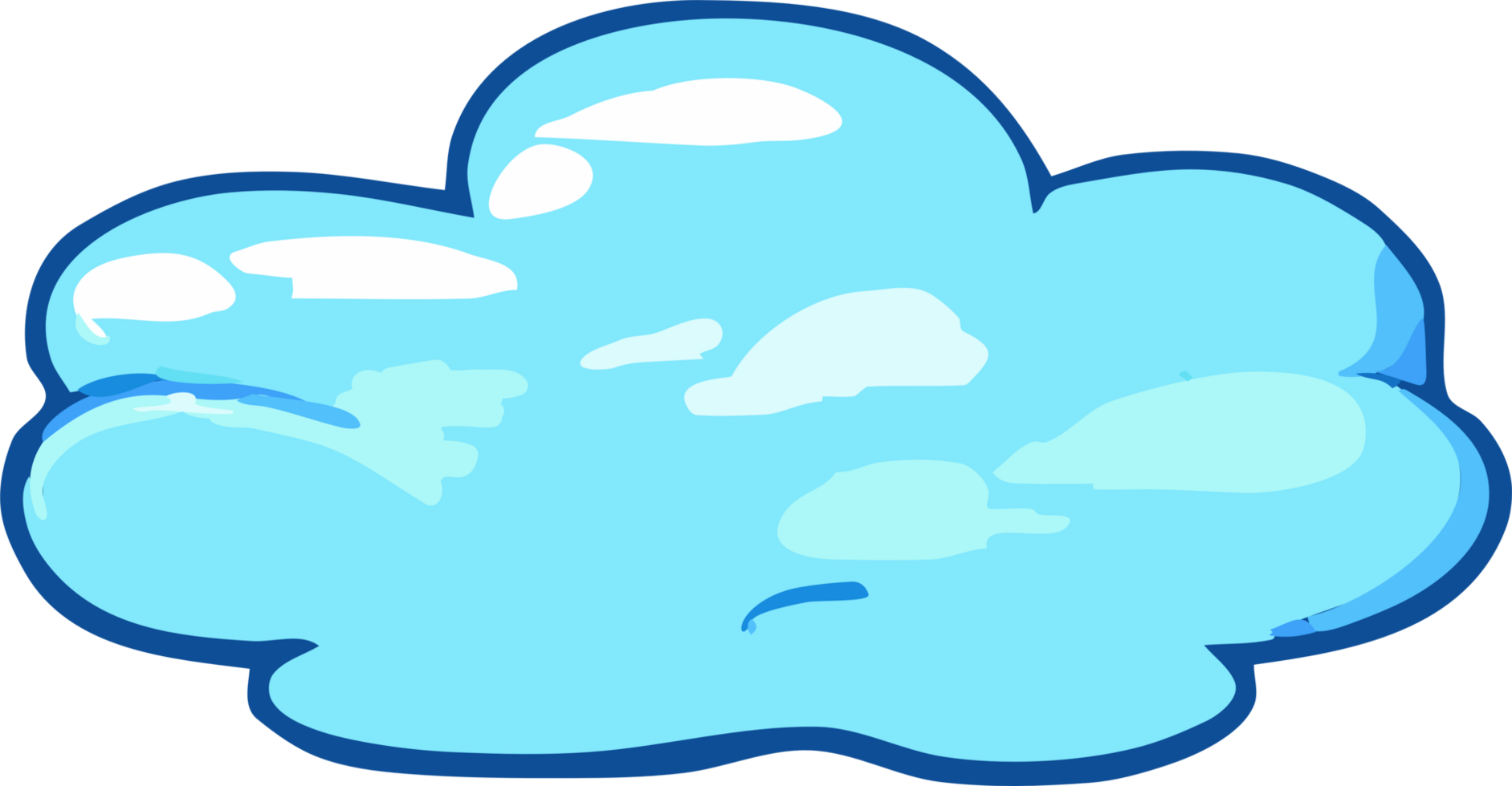 Blue cloud png graphic clipart design