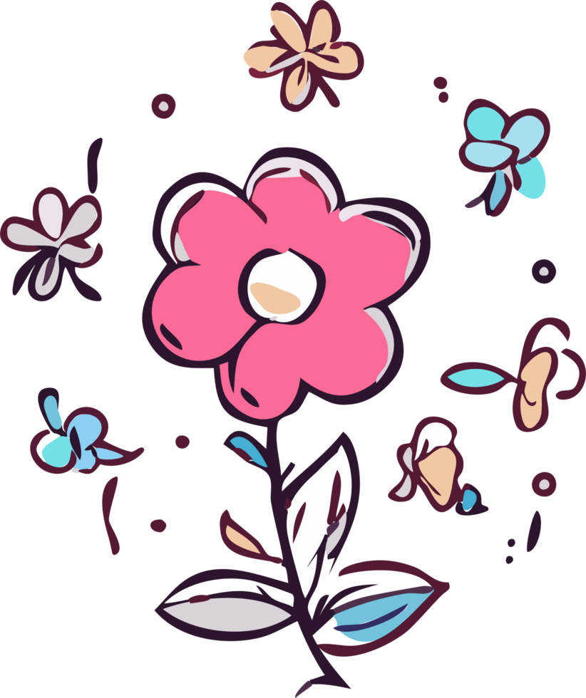 incompleto flor png gráfico clipart diseño