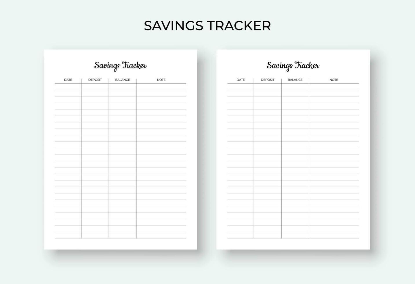 Savings challenge tracker vector