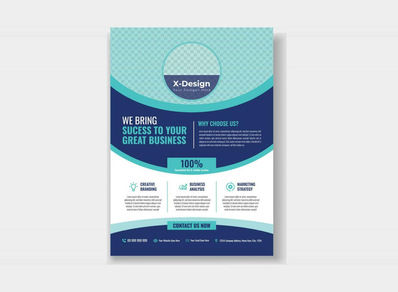 Corporate company flyer vector