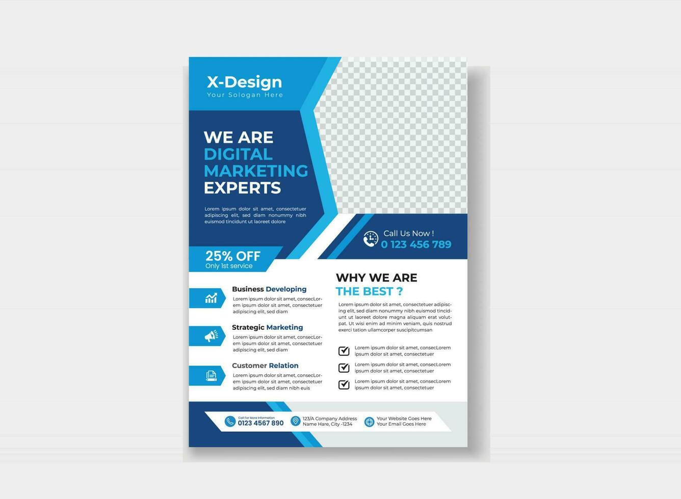 Business Corporate Flyer Poster Template. Business brochure flyer design vector