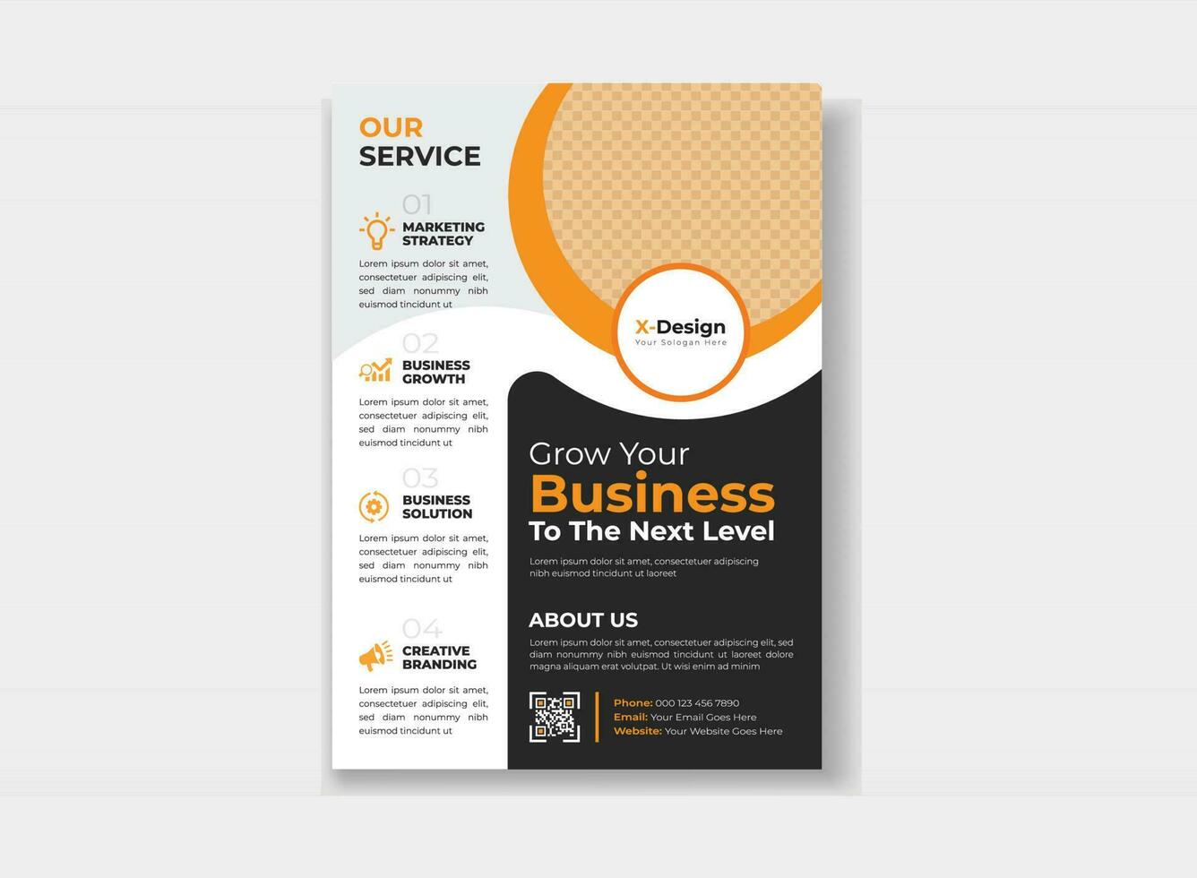 Business Corporate Flyer Poster Template. Business brochure flyer design vector