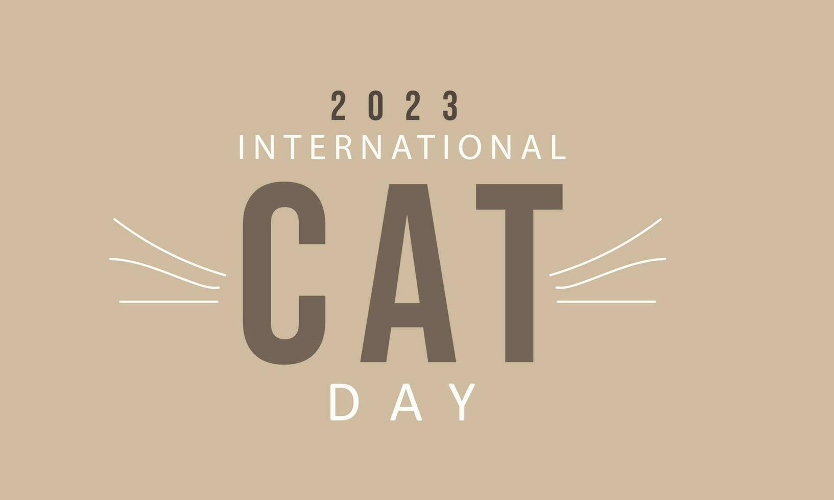 International Cat Day. background, banner, card, poster, template. Vector illustration.