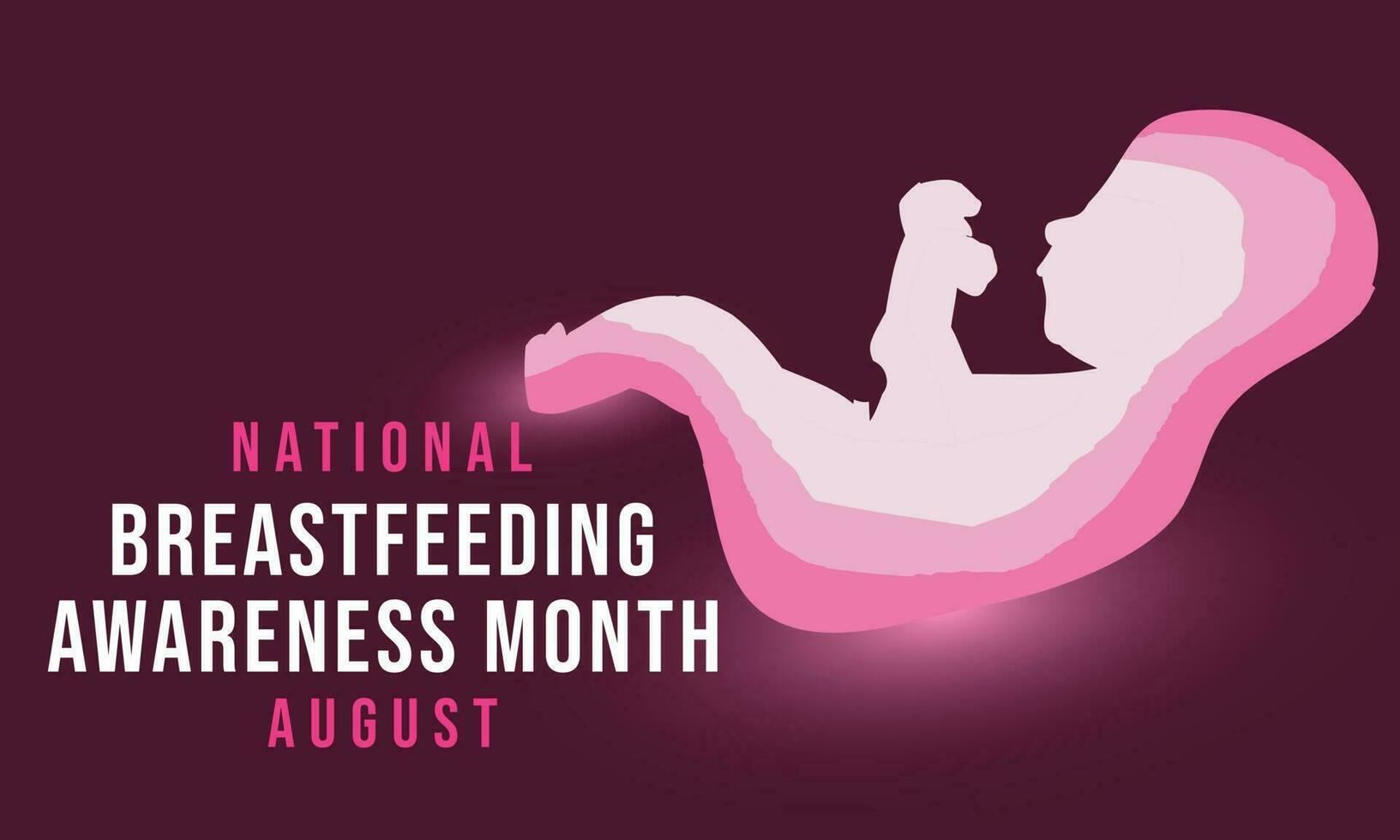 National Breastfeeding awareness month august. background, banner, card, poster, template