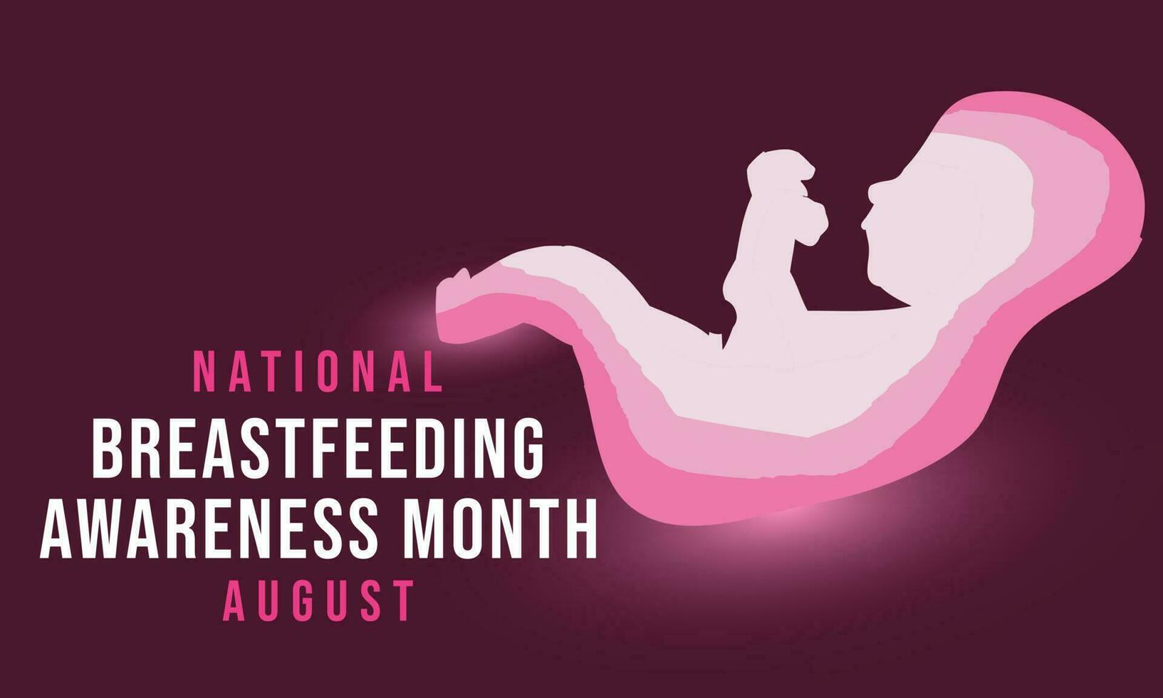 National Breastfeeding awareness month august. background, banner, card, poster, template. Vector illustration.