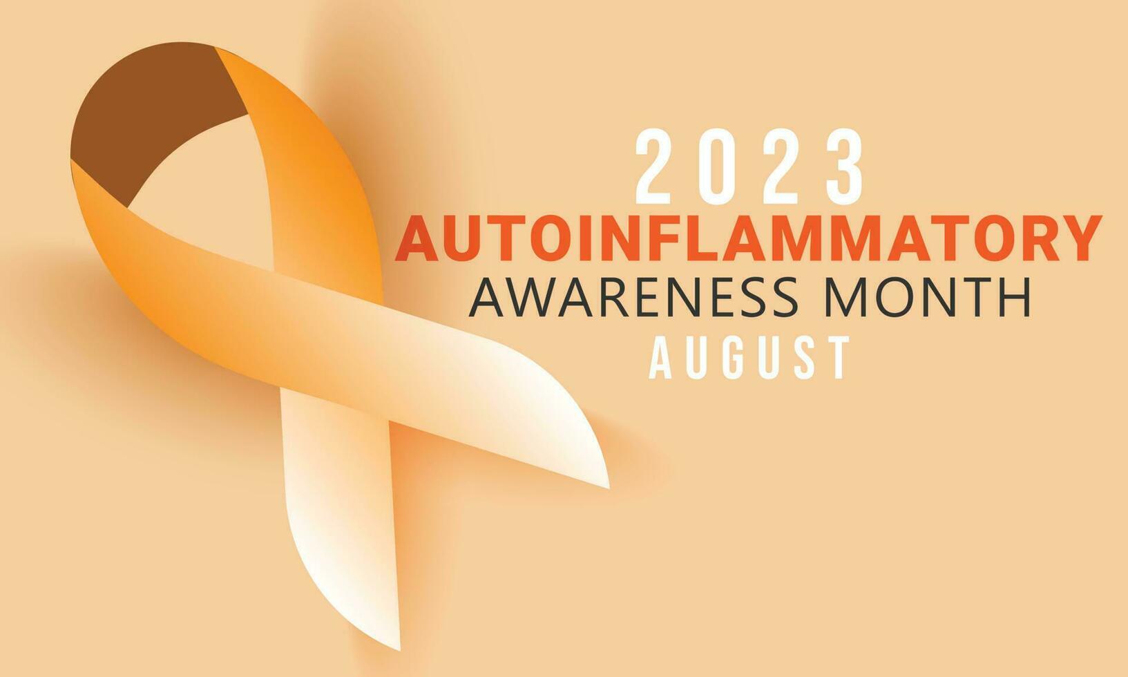 August is  Autoinflammatory awareness month. background, banner, card, poster, template. Vector illustration.