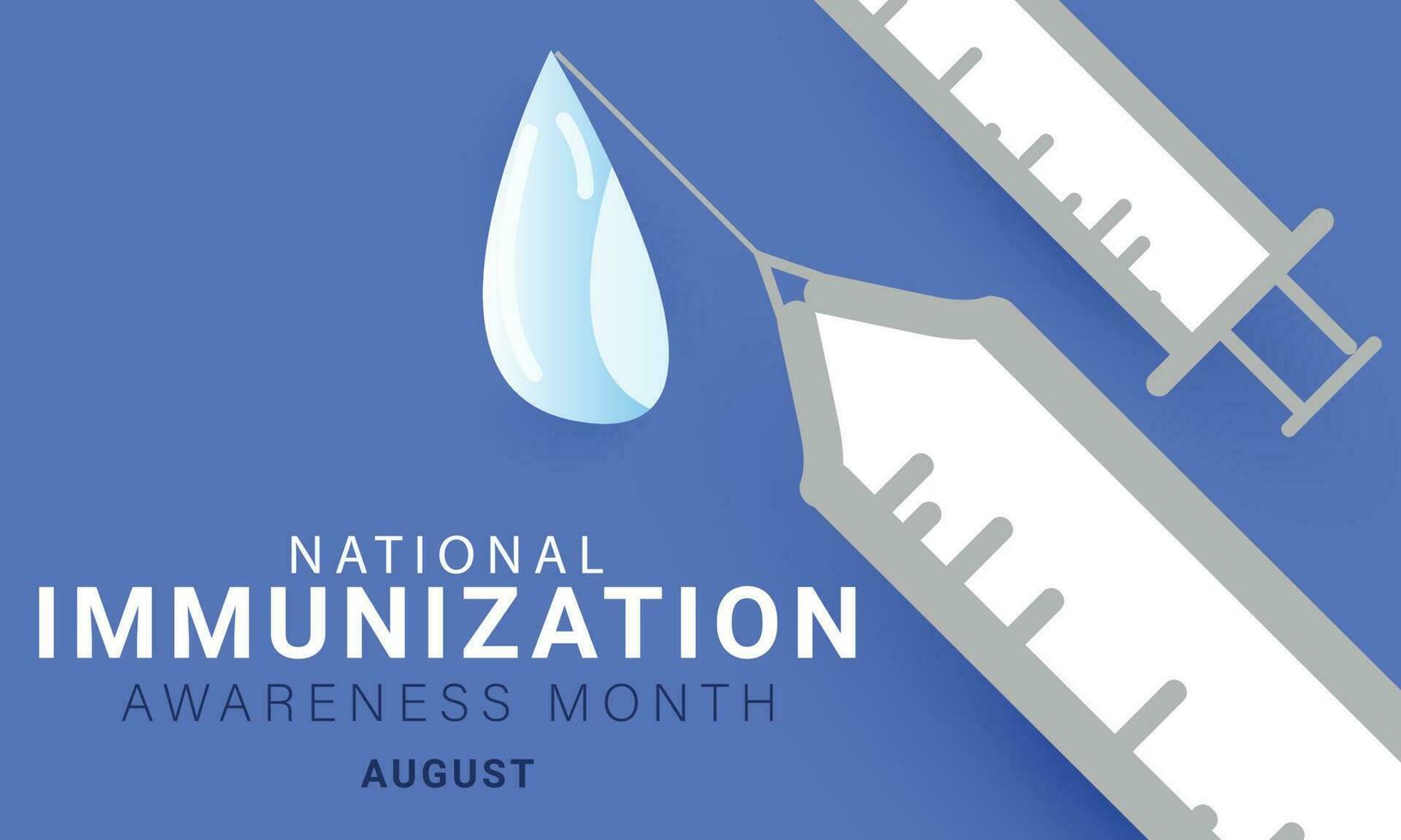 National immunization awareness month august. background, banner, card, poster, template. Vector illustration.