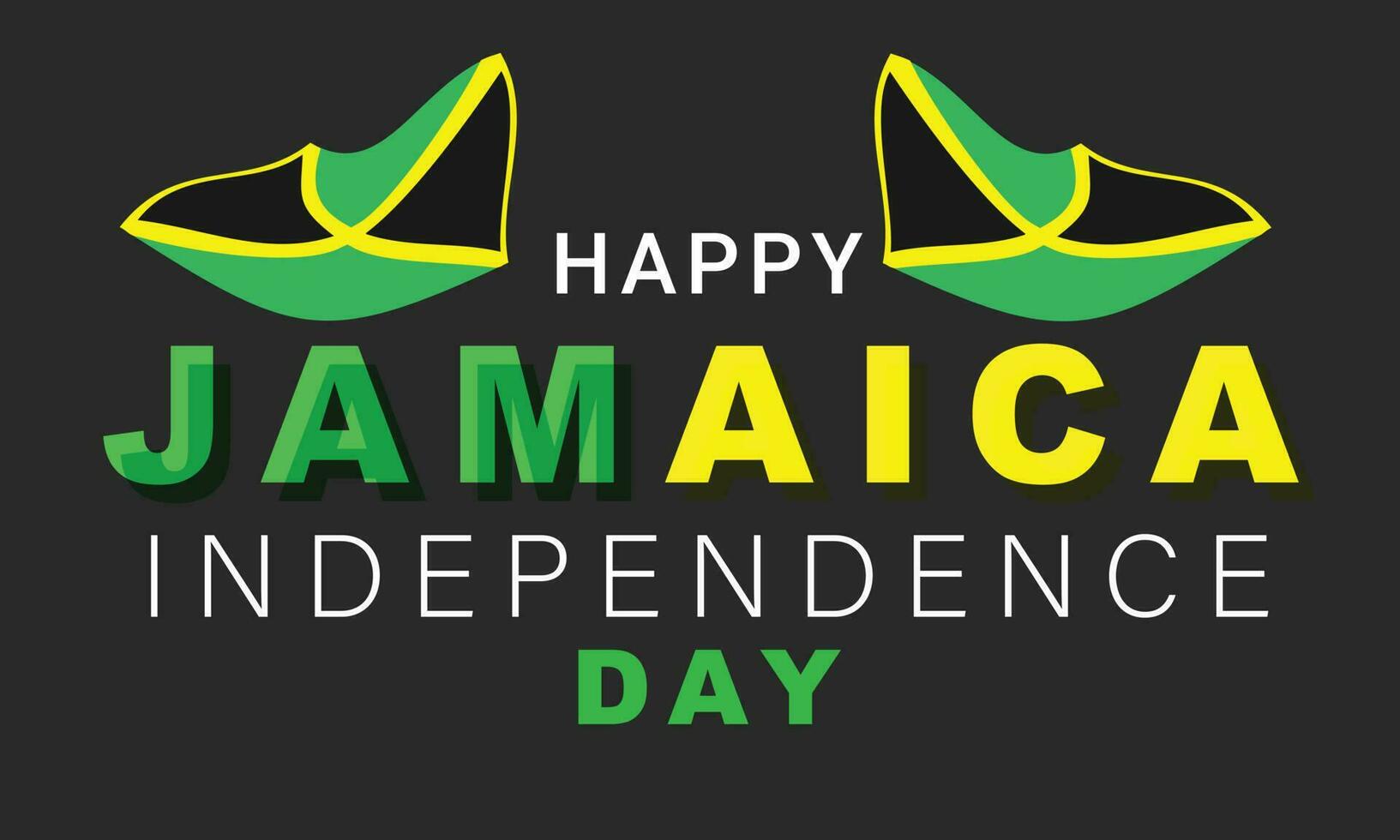 Jamaica happy independence day. background, banner, card, poster, template. Vector illustration
