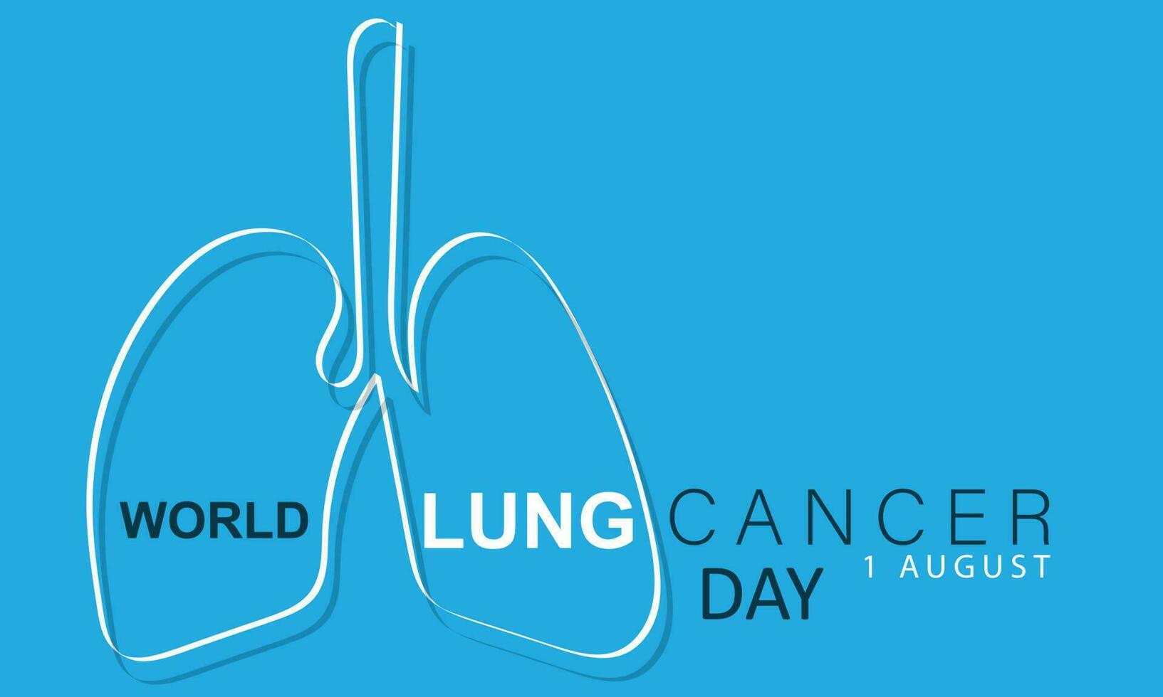 World Lung Cancer Day. background, banner, card, poster, template. Vector illustration.