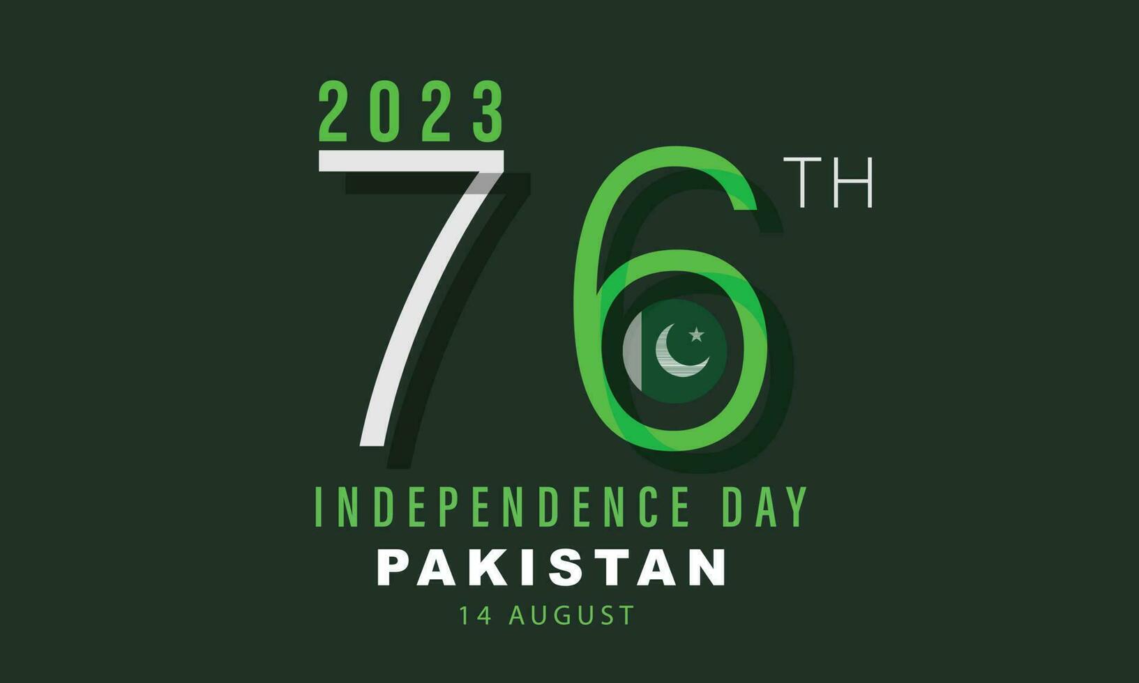 14th August happy independence day Pakistan. background, banner, card, poster, template. Vector