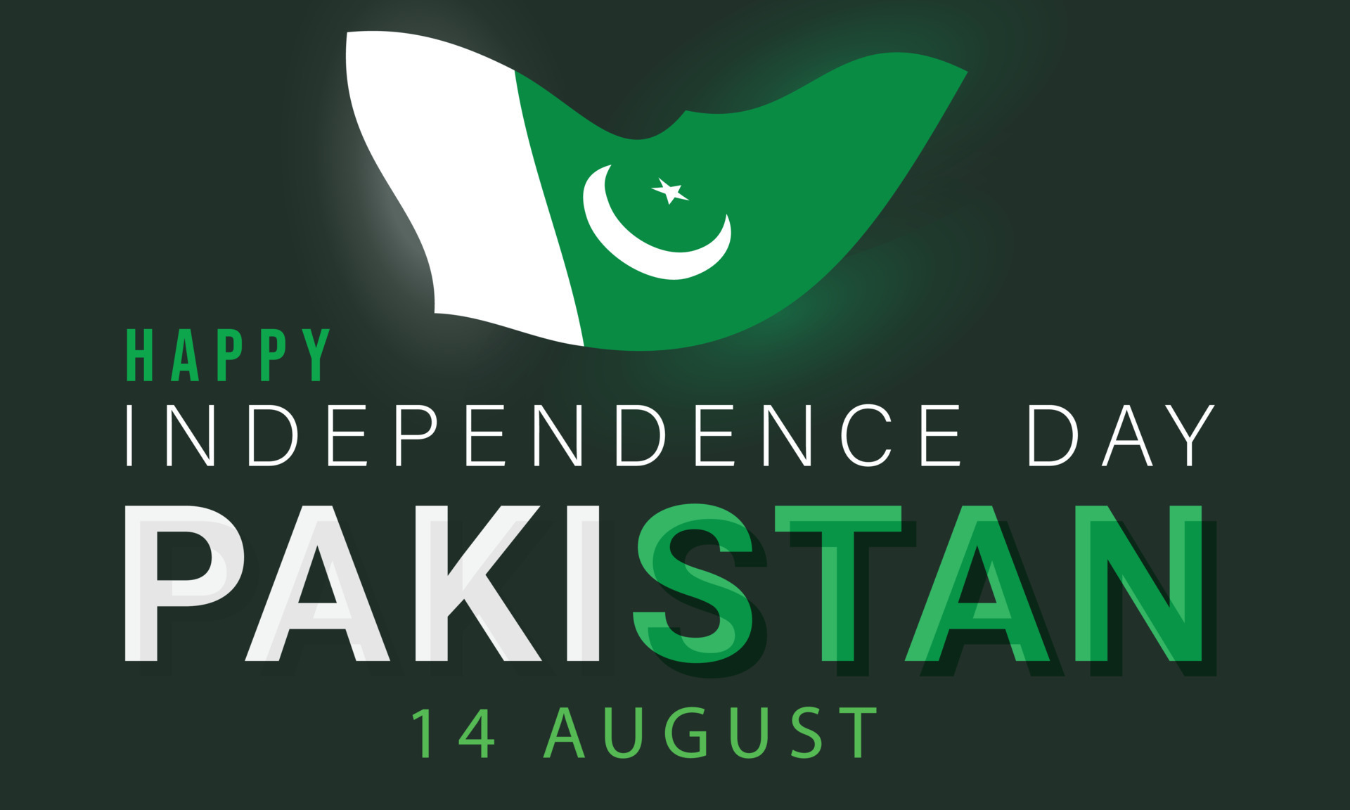 14th August happy independence day Pakistan. background, banner, card
