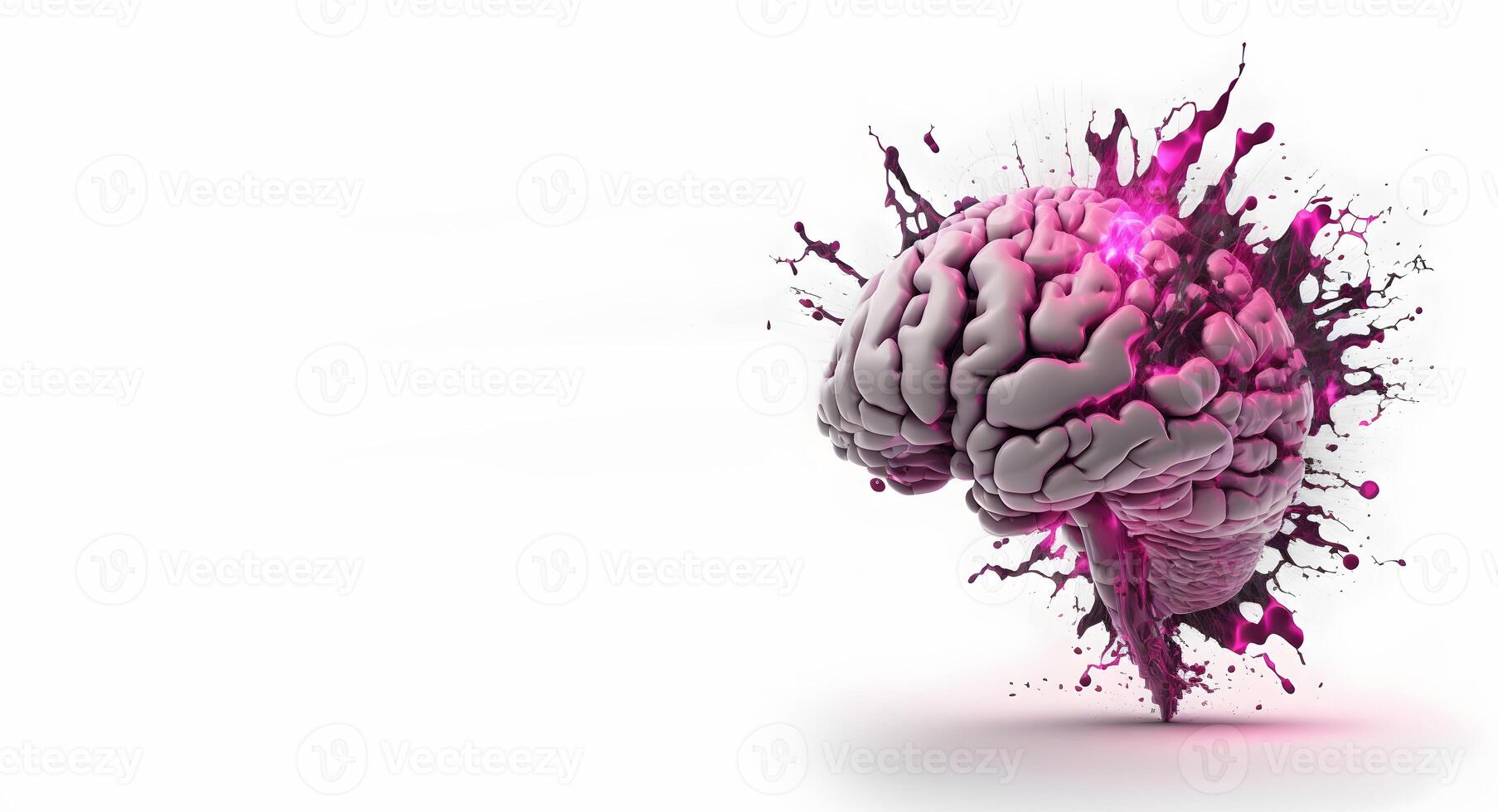 Robotic brain with AI. Concept of artificial intelligence, brainpower or machine learning. photo