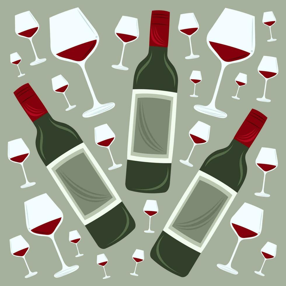 Wine vector illustration for graphic design and decorative element