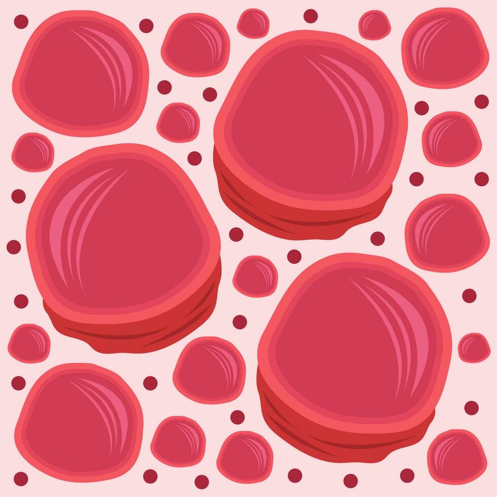 Strawberry scoops sorbet vector illustration for graphic design and decorative element