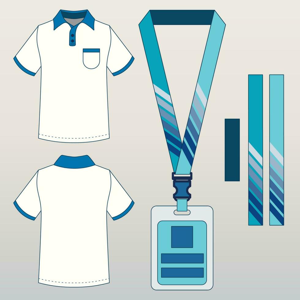 Shirt Uniform ID Template mock up vector