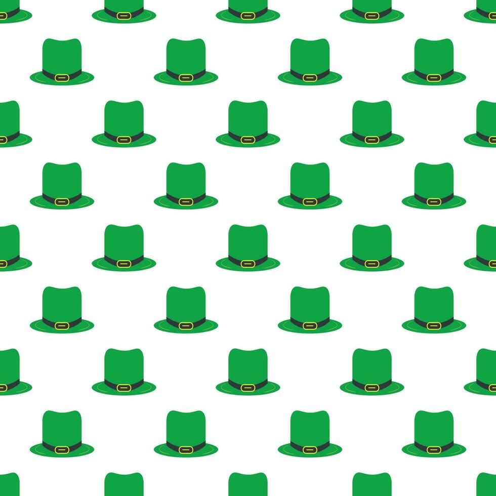 Green patrick hat on white background. Party decoration. Happy festive background. Vector background. National symbol.