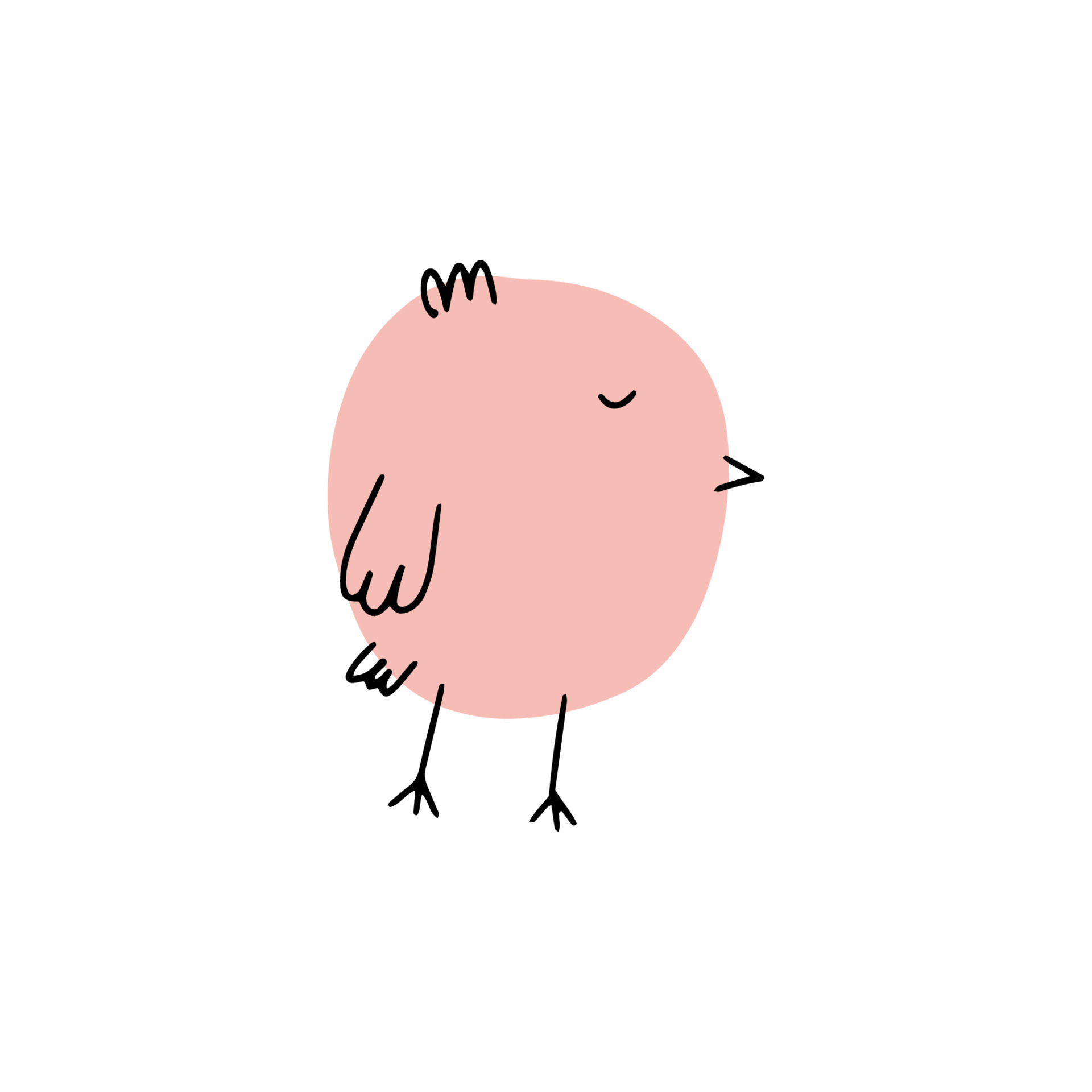 Chick. Cute little farm bird. Funny easter animal. Kids vector ...