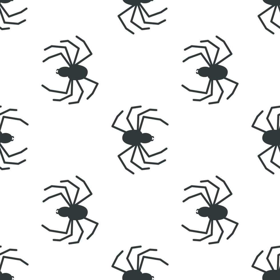 Spider vector seamless pattern on a white background. Insect pattern print on textiles, paper, wrapping paper theme