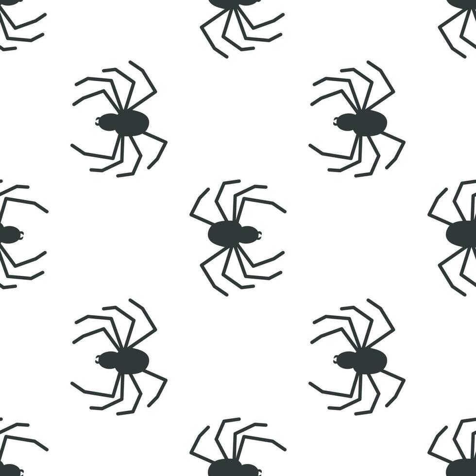 Spider vector seamless pattern on a white background. Insect pattern print on textiles, paper, wrapping paper theme