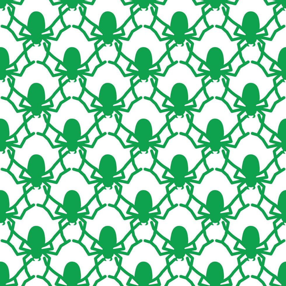 Spider vector seamless pattern on a white background. Insect pattern print on textiles, paper, wrapping paper theme