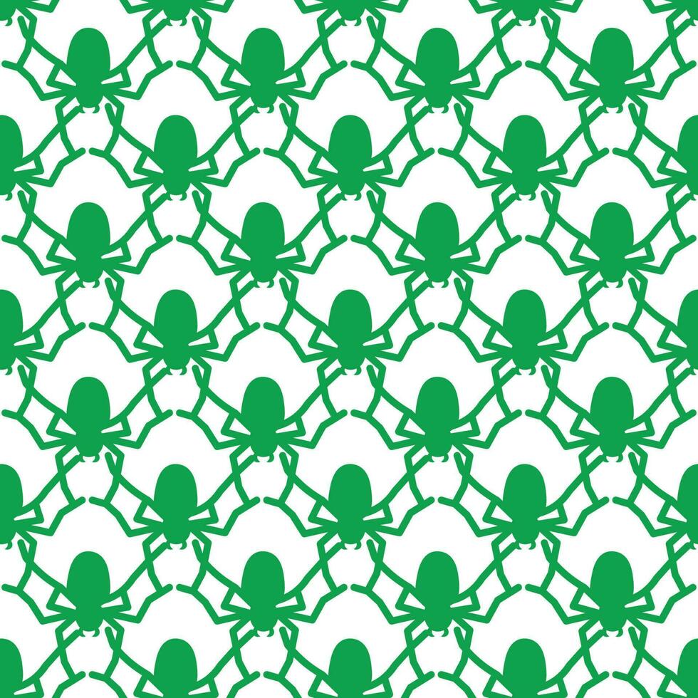 Spider vector seamless pattern on a white background. Insect pattern print on textiles, paper, wrapping paper theme