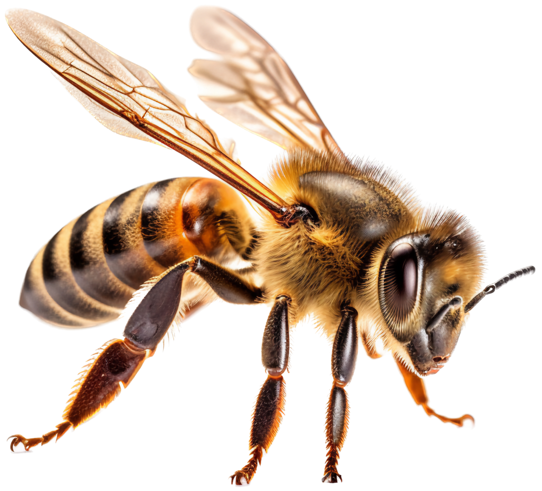 Bee side view with . png