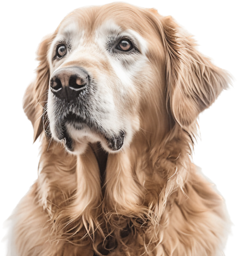 gouden retriever PNG met ai gegenereerd.