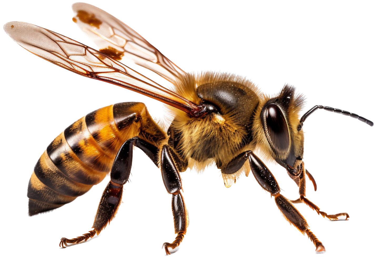 abeja lado ver png con ai generado.