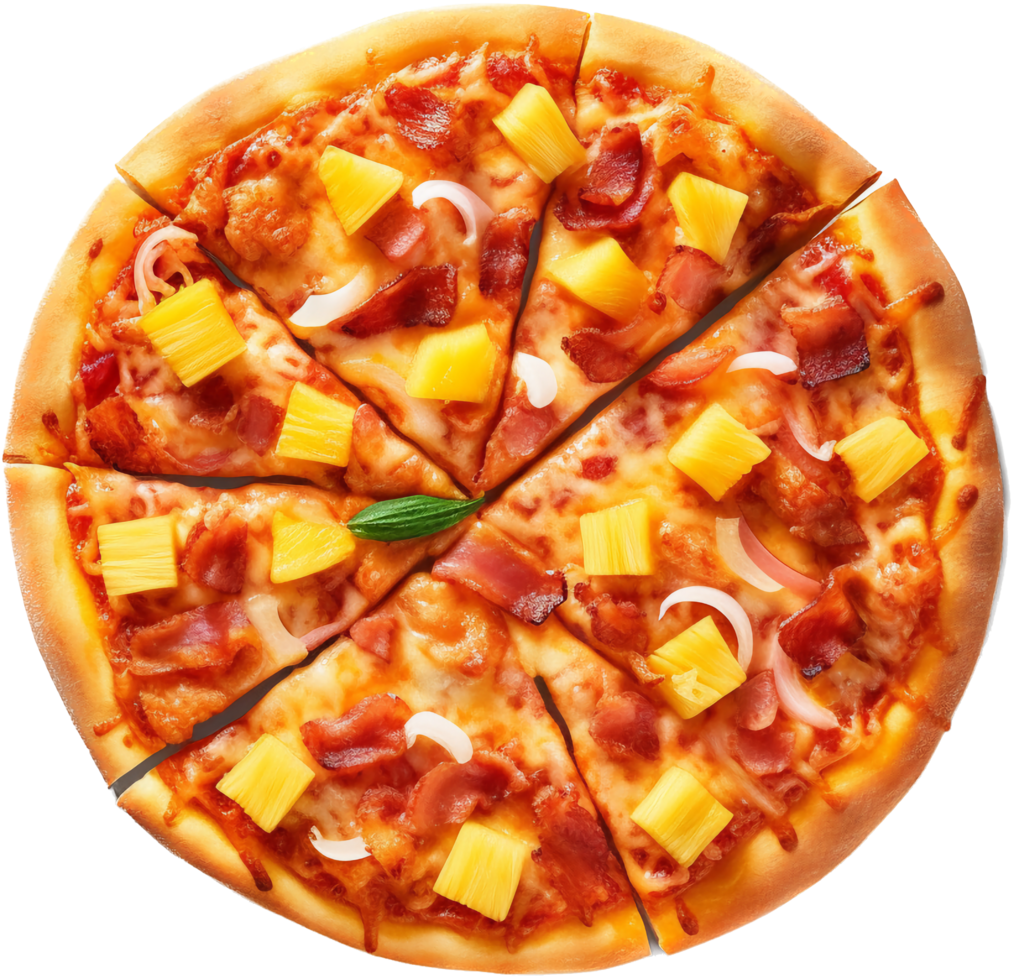 Top view pizza with . png