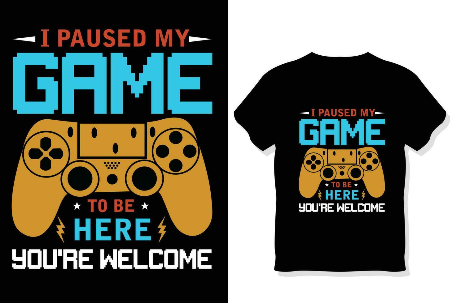 Funny Gaming t shirt vector