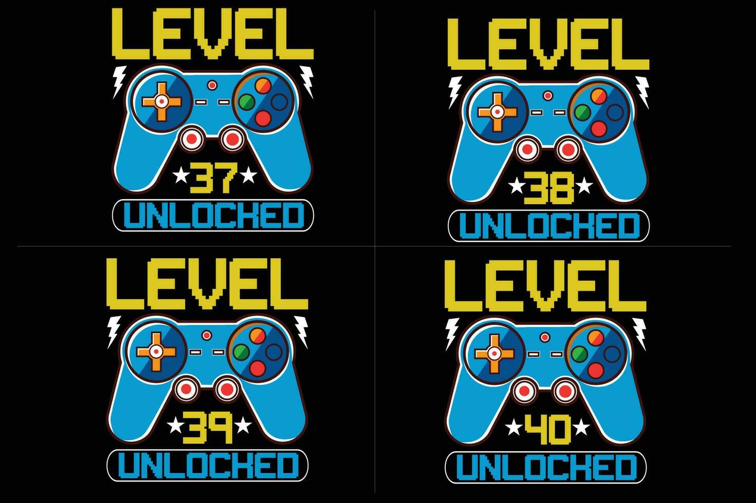 level unlocked gaming  t shirt, gaming quotes t shirt, Gamer t-shirt Design vector