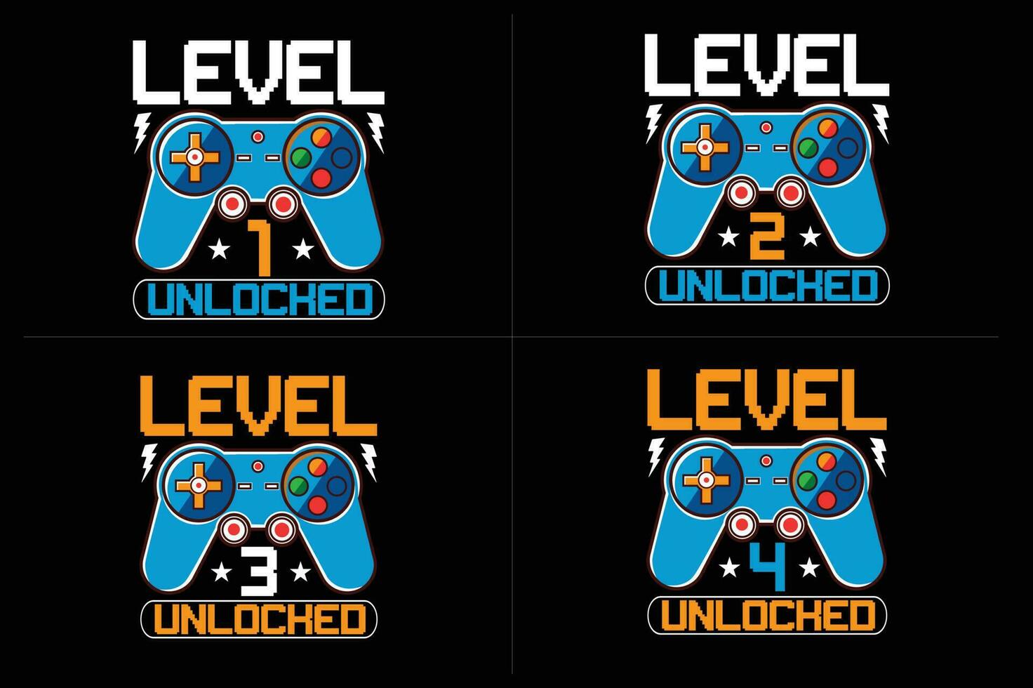 level  unlocked gaming  t shirt, gaming quotes t shirt, Gamer t-shirt Design vector