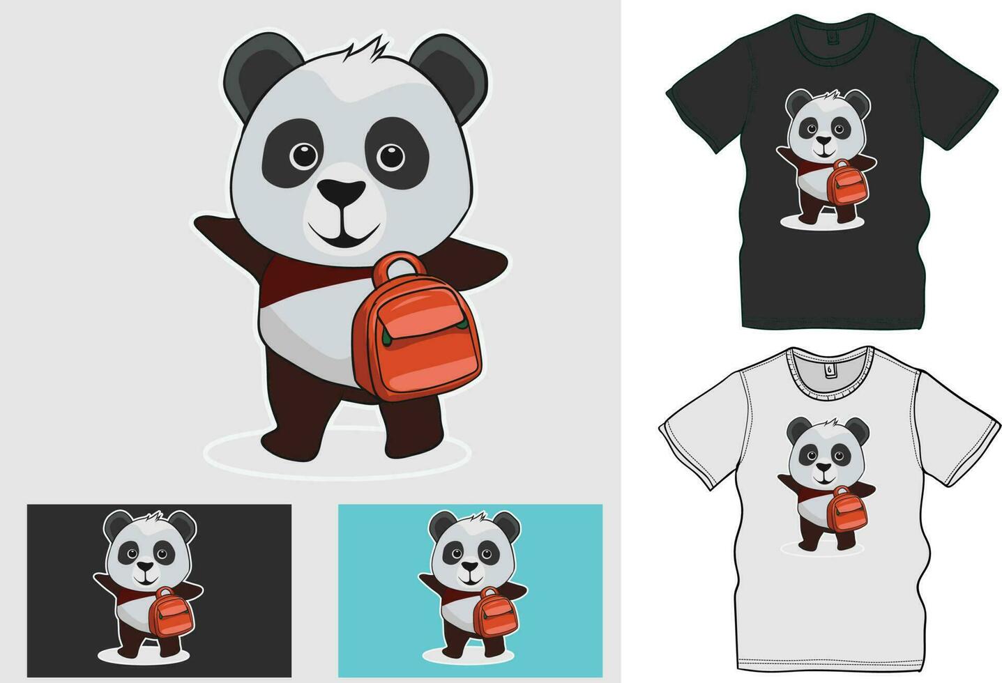 panda personaje vector Arte para espalda a colegio día espalda a colegio agosto 15