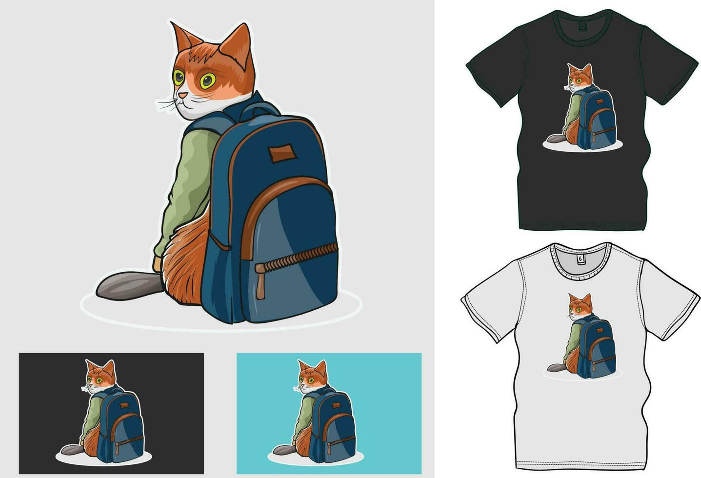 gato personaje vector Arte para espalda a colegio día espalda a colegio agosto 15