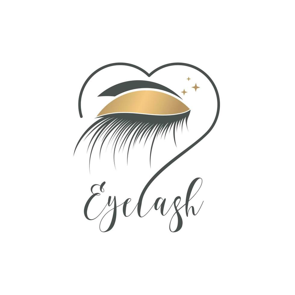 Eyelashes vector icon logo design with modern beauty concept premium vector