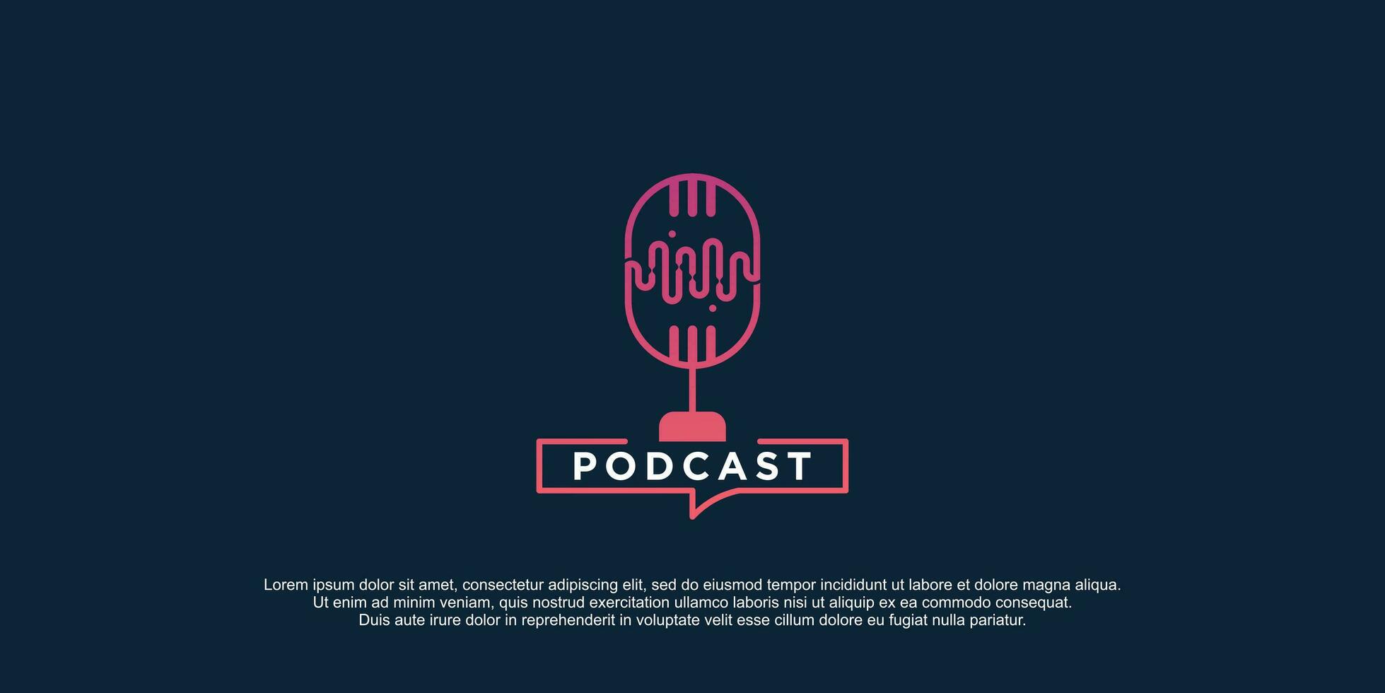 podcast logo modelo con creativo concepto y estilo diseño vector