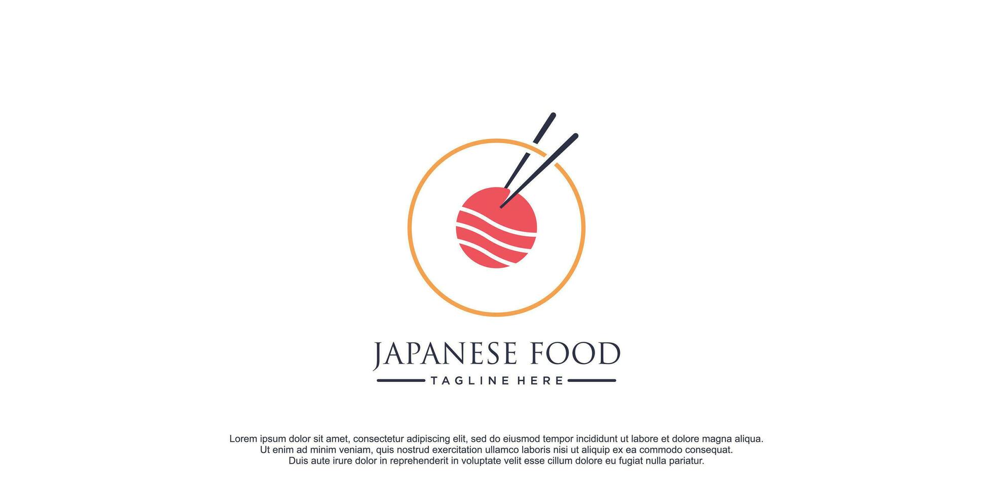 Japón comida logo con creativo estilo diseño idea concepto para negocio vector