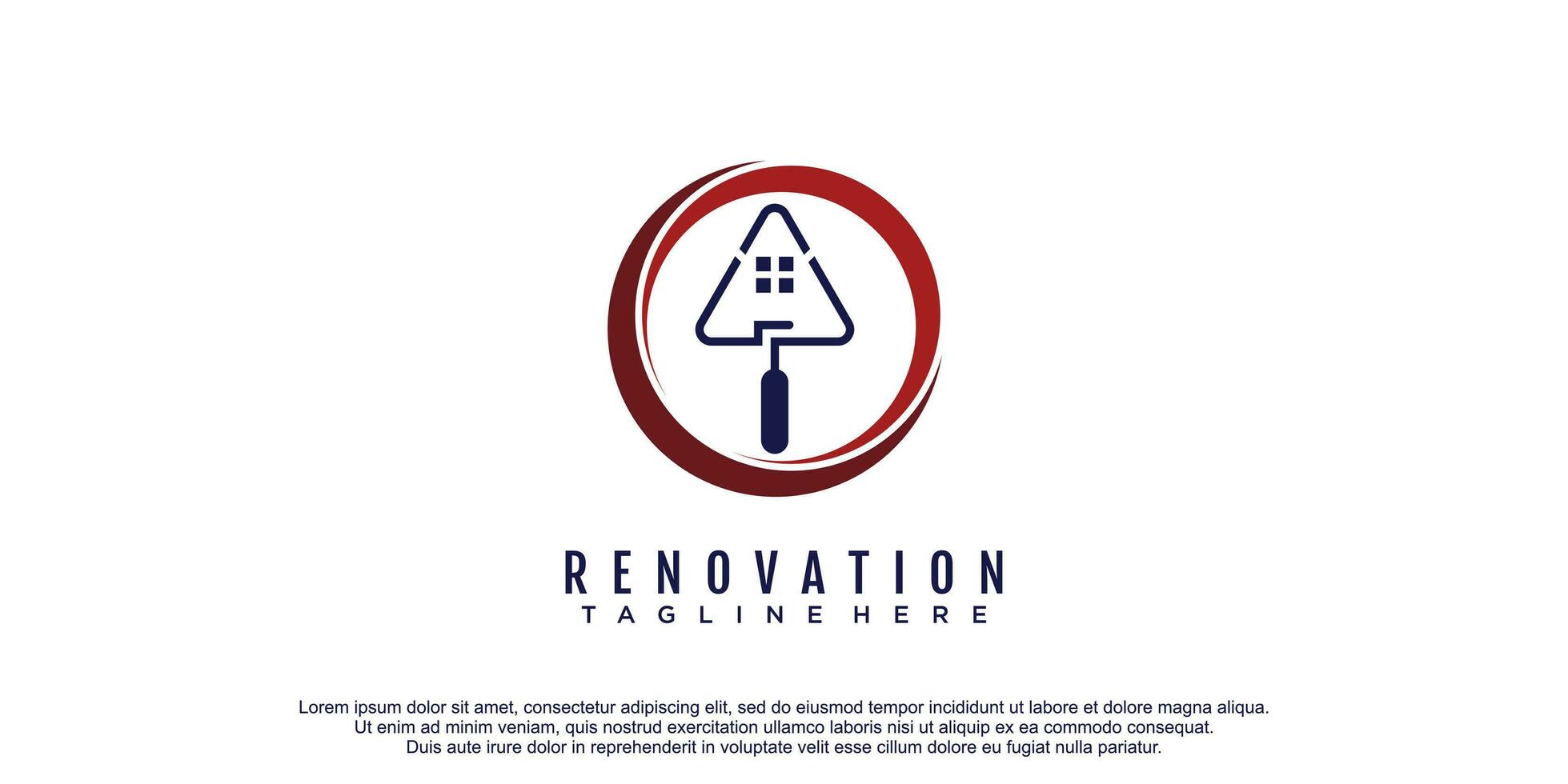 Home building and contruction logo with creative style concept vector